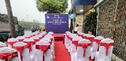 Lắp đặt lễ khai trương đại lý sơn Tịnh Anh tại đường vành đai 3 Tây Trà, Trần Phú, Hoàng Mai, Hà Nội